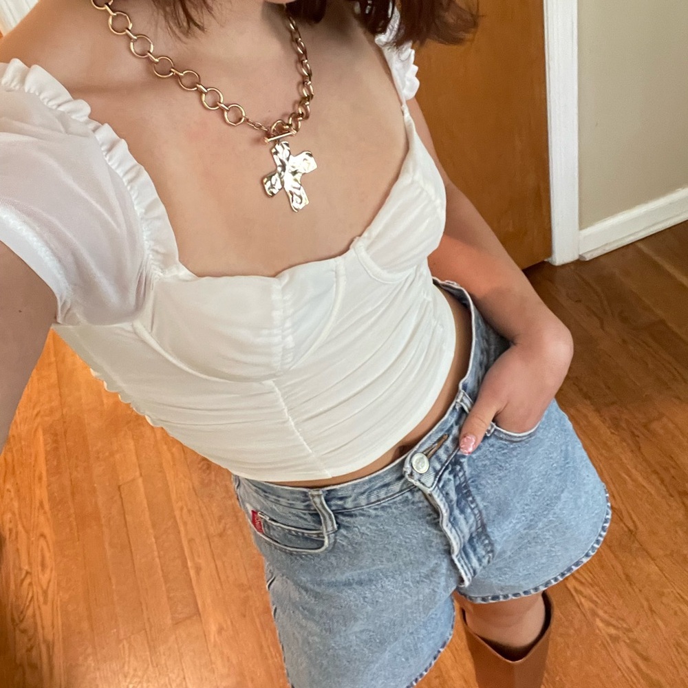 White Corset Top